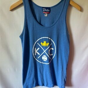Bunker KC crown baseball blue tank top 4/16$